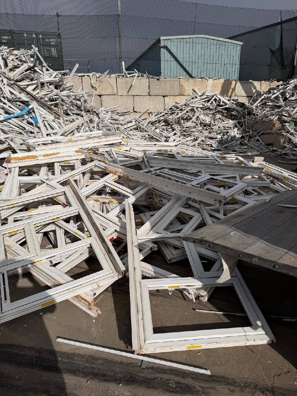 Wide view of deglazed frames ready for processing